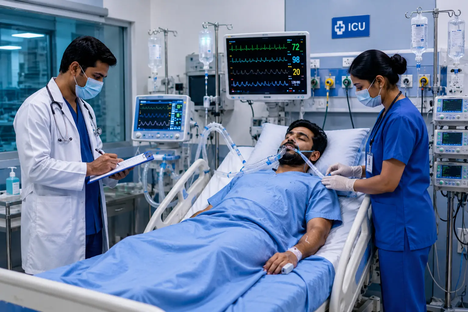 24x7 ICU Hospital In Kandivali providing advanced critical care with doctors, nurses, ventilator support, and modern ICU equipment.
